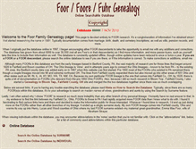 Tablet Screenshot of foorgenealogy.com